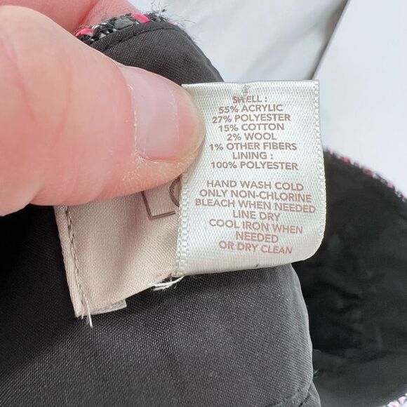 Loft Tweed multicolor mini skirt size 2 petite pink & blue colorful career - Picture 8 of 8